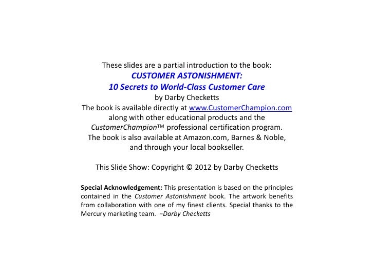 Customer Astonishment: 10 Secrets to World-Class Customer Care